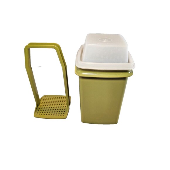 Vintage Tupperware 1330-6 Pickle Keeper Pick-A-Deli Olive Green - 3 Pieces - Picture 1 of 14